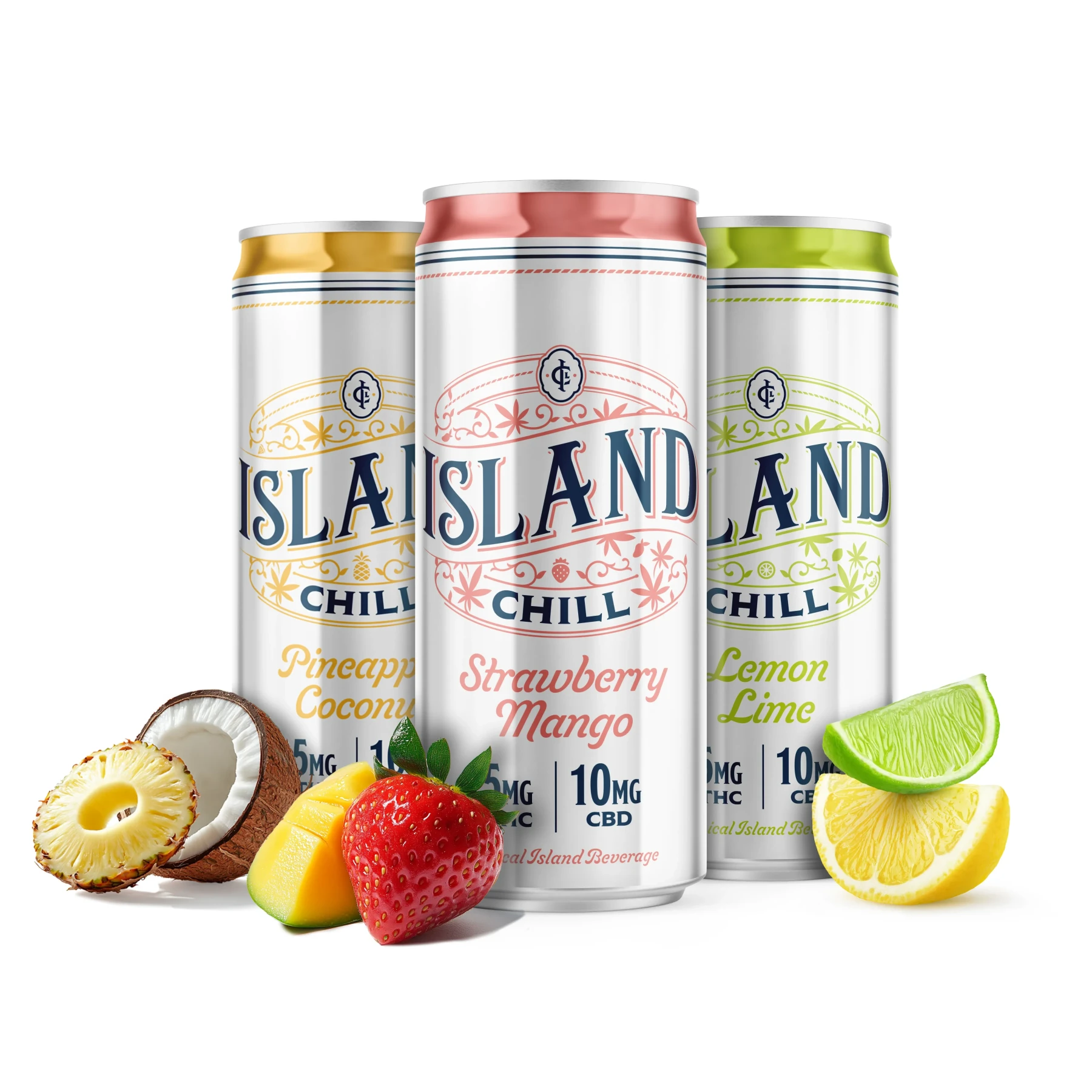 Drink Island Chill Variety Pack 3x 4-pack of THC / CBD Beverages